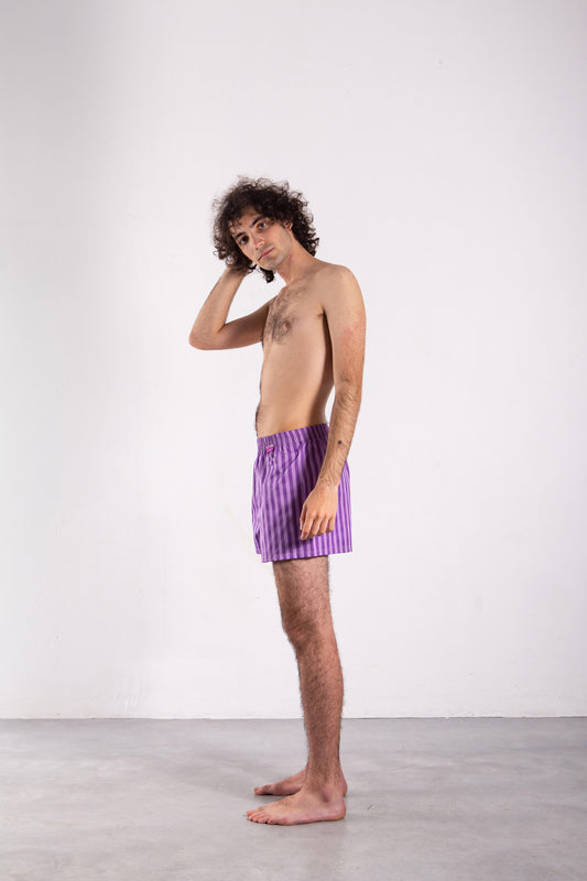 Fuchsia Striped Boxers